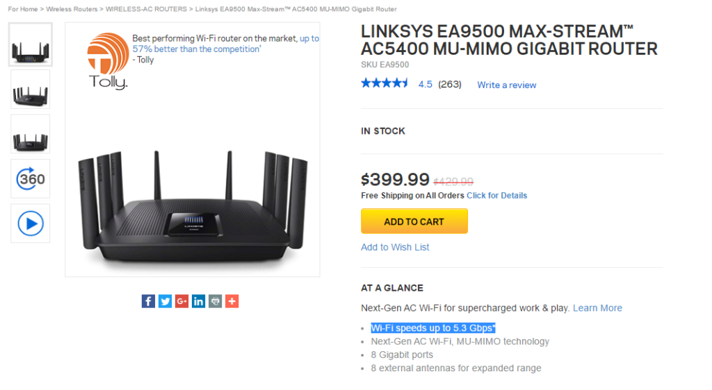 Linksys EA9500 router